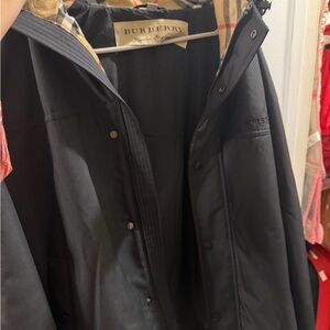 Burberry Black light weight jacket  with Check Lining